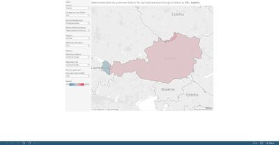 Surface water bodies failing to achieve good ecological or chemical status, by country and RBD [map]