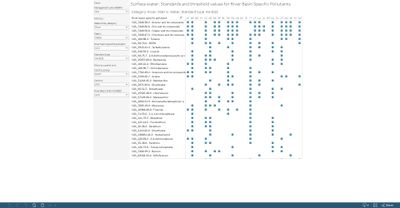 Surface water methodology: standard types and threshold values for River Basin Specific Pollutants [country overview]