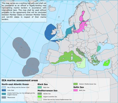 EEA marine assessment areas - version 3, Oct. 2022